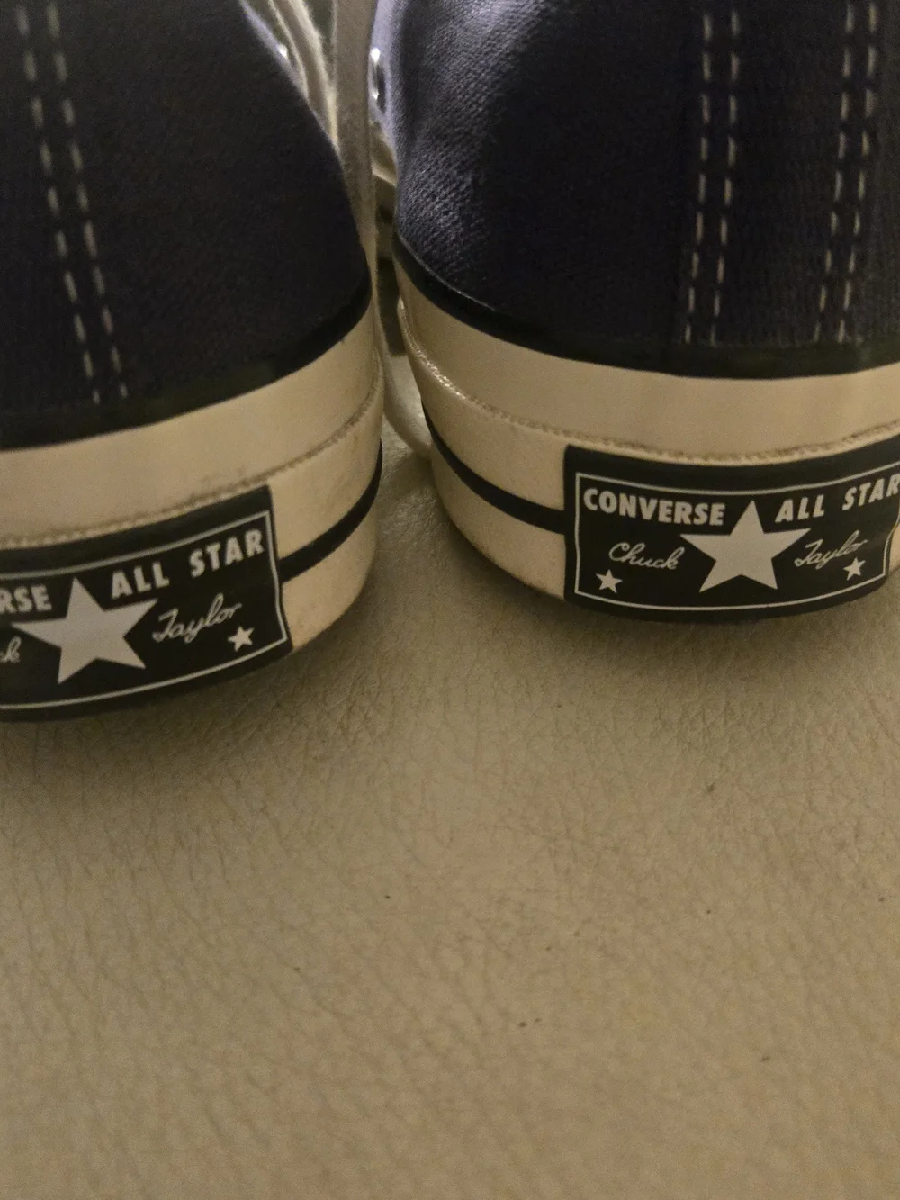 Converse Navy and White High-Top Sneakers
